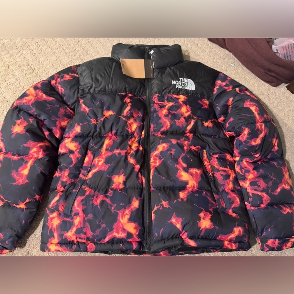 The North Face 1996 Printed Retro Nuptse 700 Fill Packable Jacket Unisex M-L - Picture 2 of 4